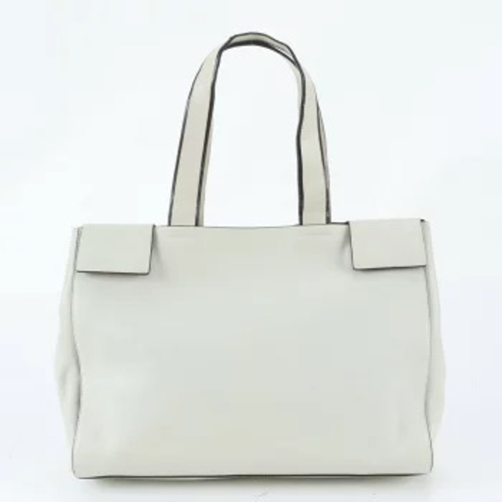 Prada Vitello Daino Shopping Leather Tote Bag White